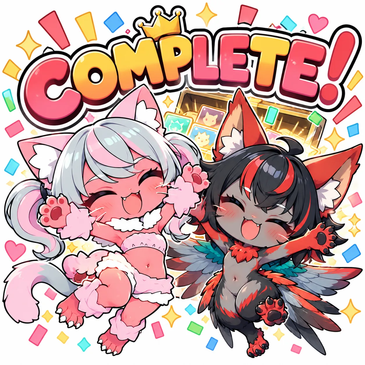 COMPLETE! 全記事読了を祝うビーストたち